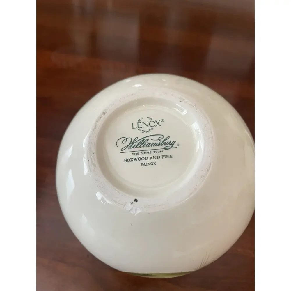 Lenox WILLIAMSBURG BOXWOOD AND PINE - Covered Sugar Bowl and Creamer w/Lid